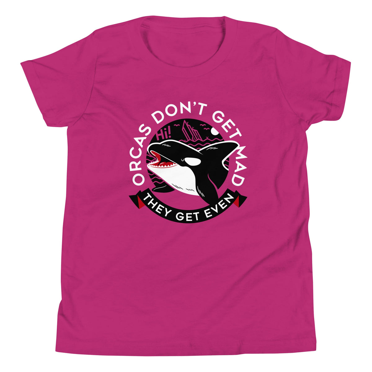 Orcas Don't Get Mad They Even Kid's Youth Tee product image 3