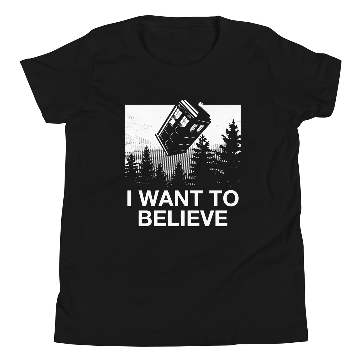 I Want To Believe Tardis Kid's Youth Tee product image 2