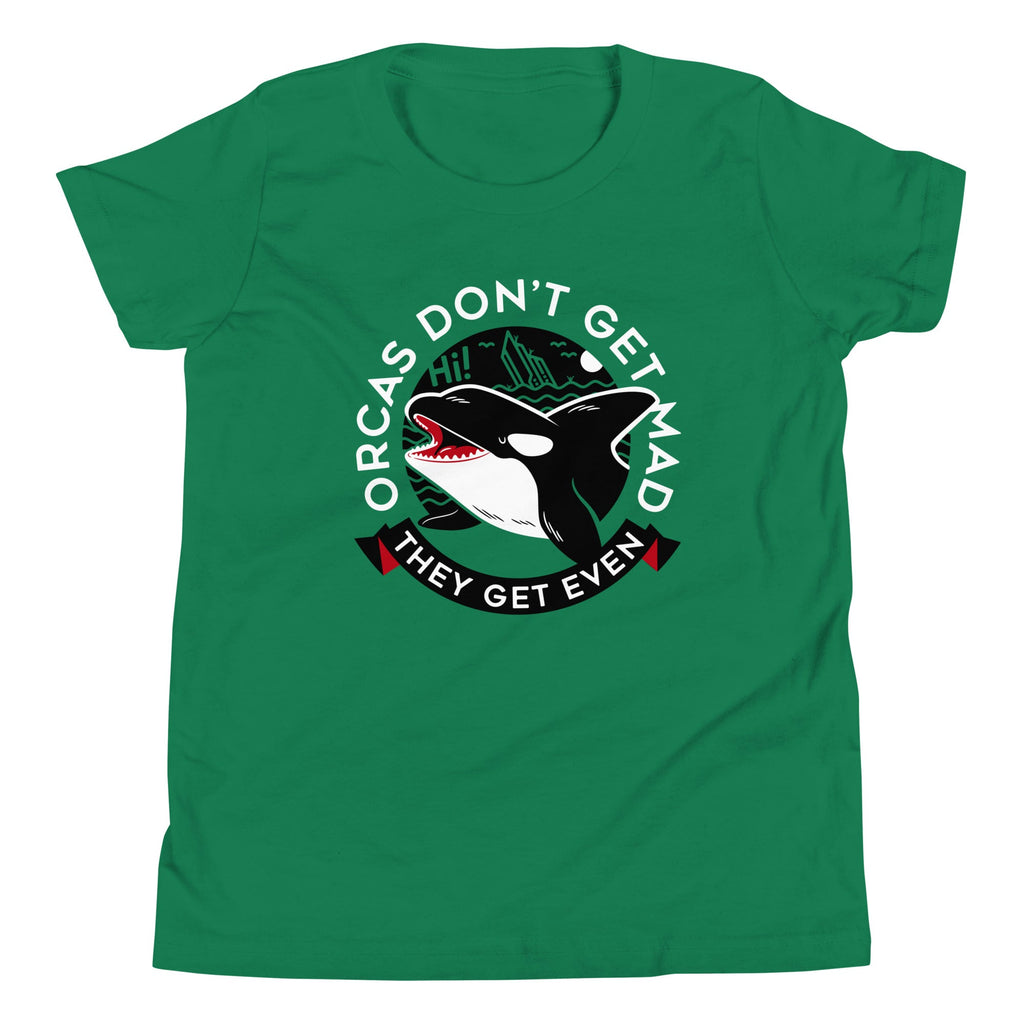 Orcas Don't Get Mad They Even Kid's Youth Tee product image 4