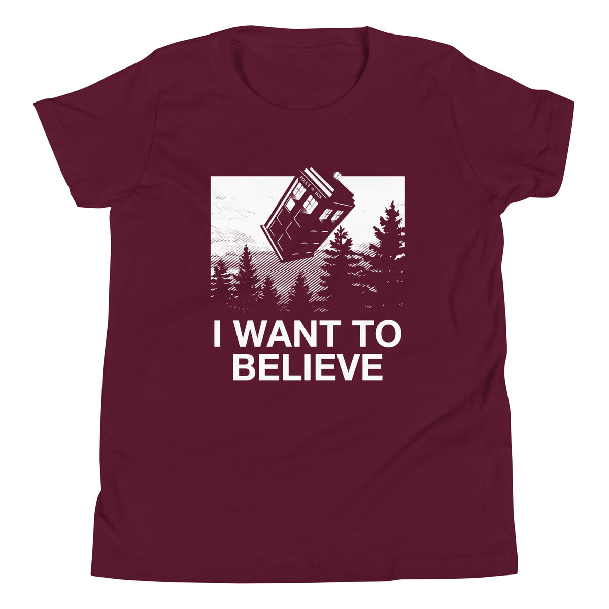 I Want To Believe Tardis Kid's Youth Tee product image 3