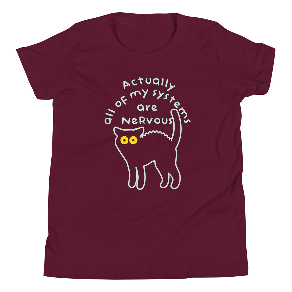 Actually All Of My Systems Are Nervous Kid's Youth Tee product image 3