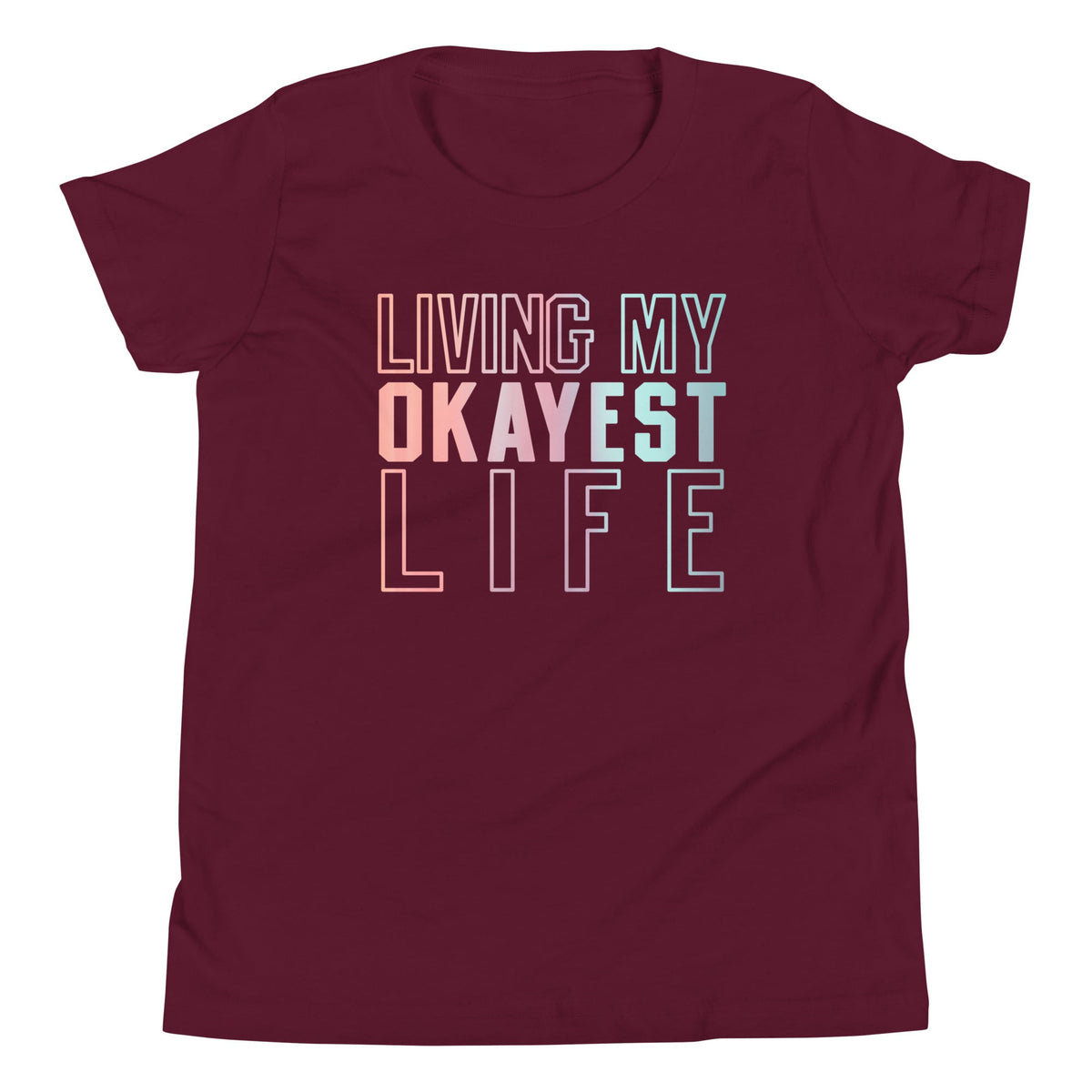 Living My Okayest Life Kid's Youth Tee product image 3