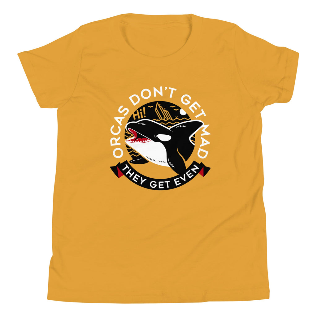 Orcas Don't Get Mad They Even Kid's Youth Tee product image 5