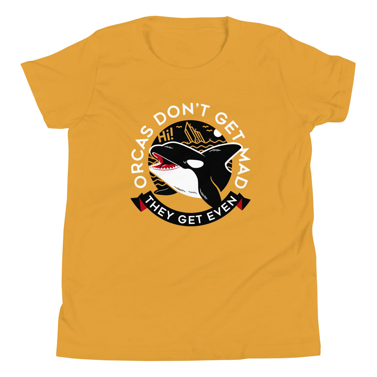 Orcas Don't Get Mad They Even Kid's Youth Tee product image 5