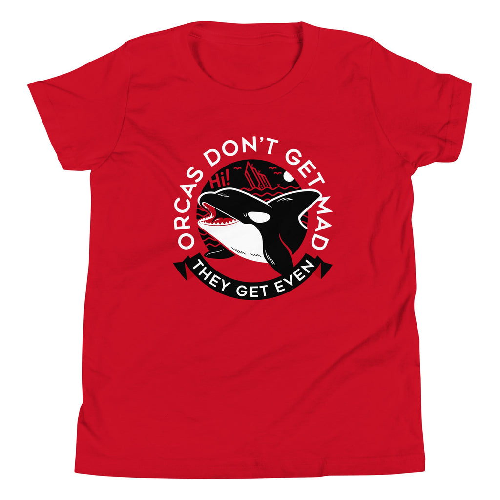 Orcas Don't Get Mad They Even Kid's Youth Tee product image 2