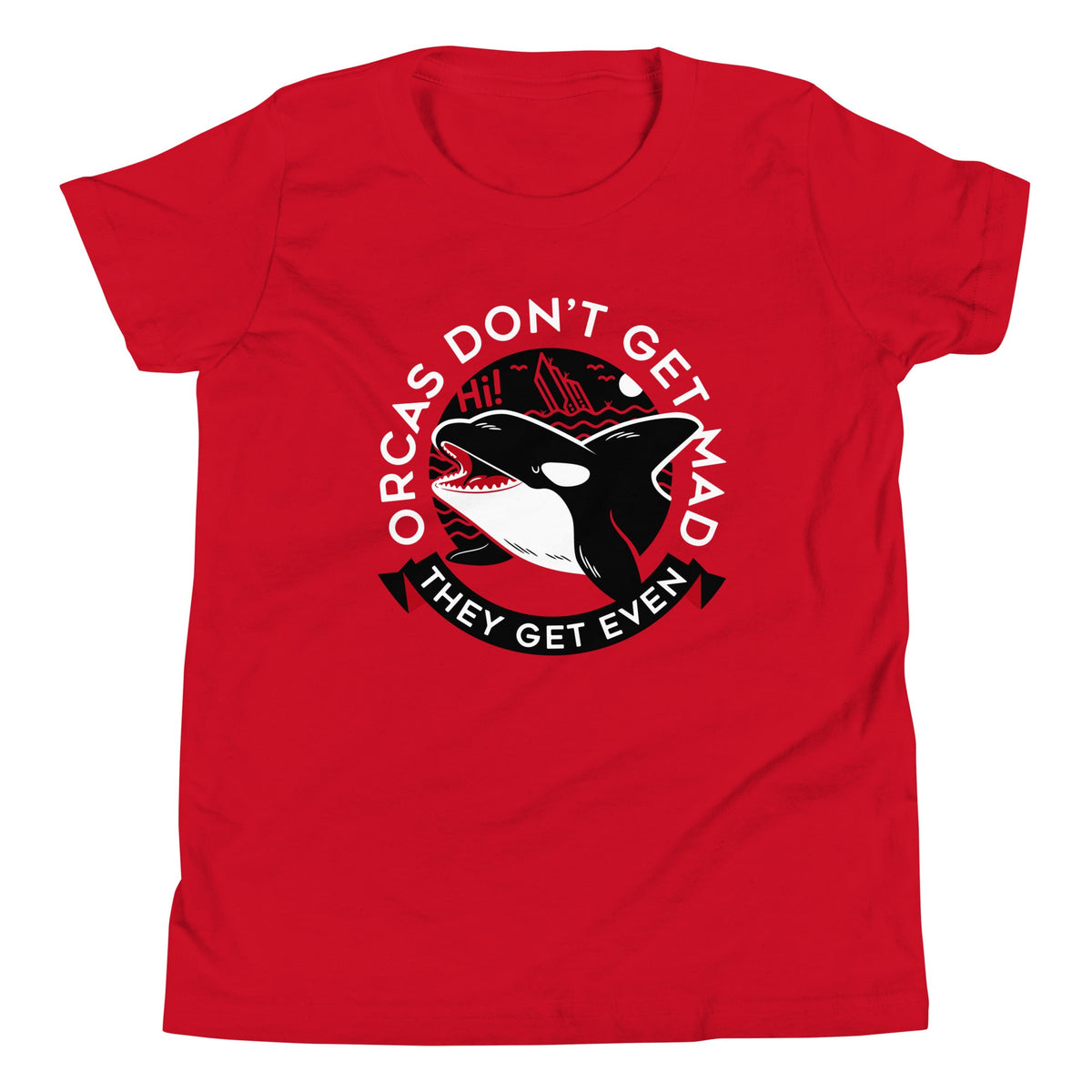 Orcas Don't Get Mad They Even Kid's Youth Tee product image 2